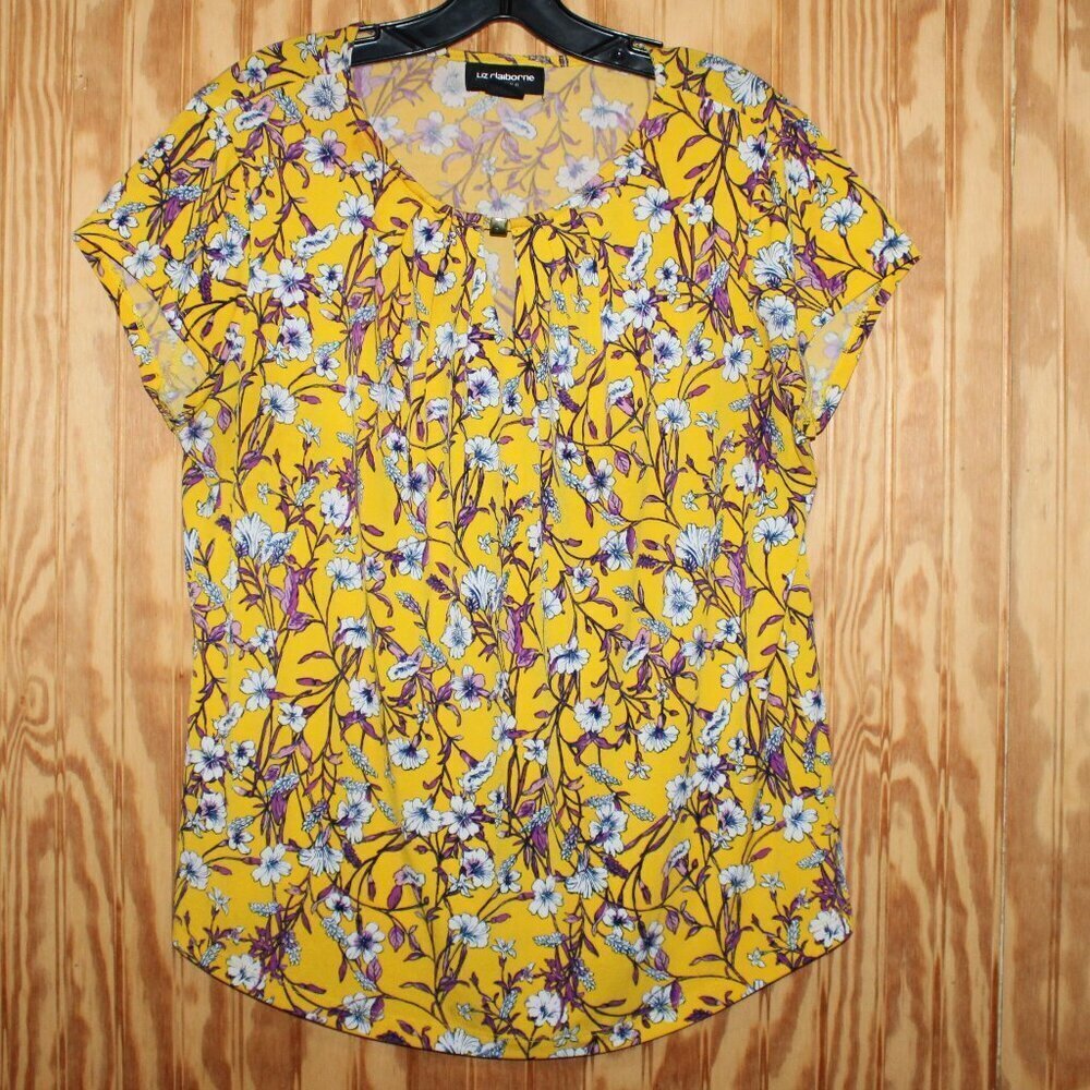 Liz Claiborne Career Blouse - Size L - Polyester Blend